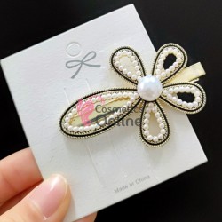 Clema pentru par metalica AGF019BB - Auriu cu Perlute